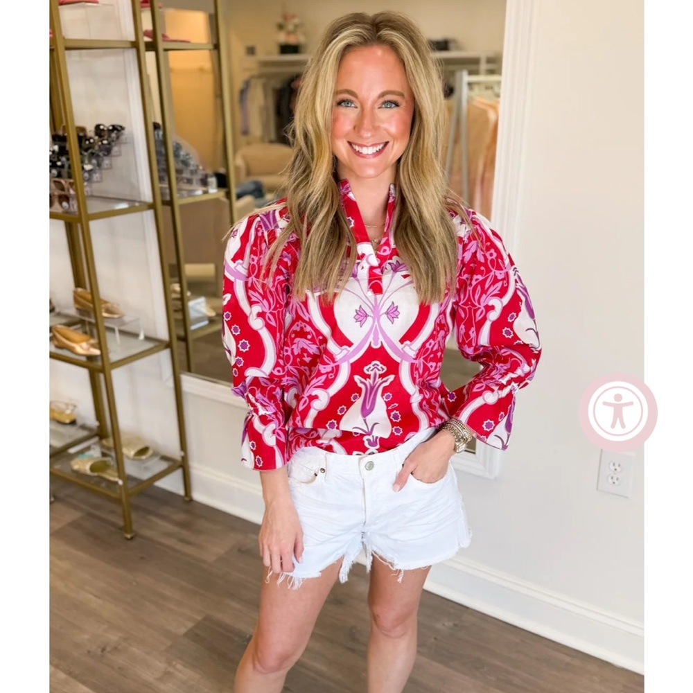 Beyond by Vera Stella Top in Como Rouge